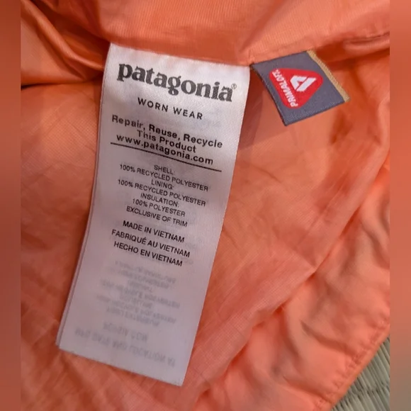 Patagonia Nanopuff Full Zip Jacket Apricot Orange Women's Size Small - Picture 4 of 6